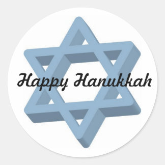 Redonda Feliz Pegatina de Hanukkah