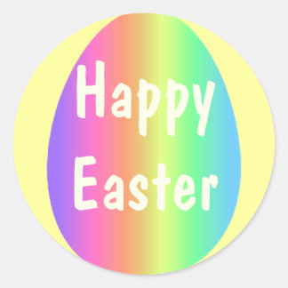 Redonda Feliz Pegatina de Huevo de Pascua