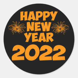 Redonda feliz pegatina de la ronda clásica del año 2022