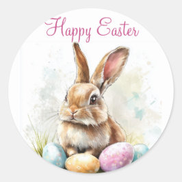 Redonda Feliz Pegatina de Pascua