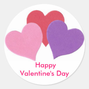Redonda Feliz Pegatina de San Valentín