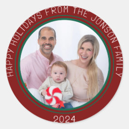 Redonda Feliz Pegatina de vacaciones - Festividades