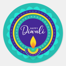 Redonda Feliz Pegatina Diwali