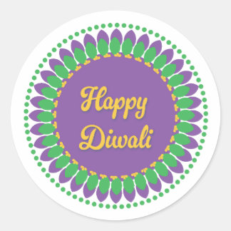 Redonda Feliz Pegatina Diwali