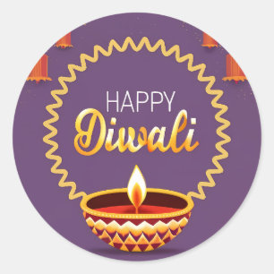Redonda Feliz Pegatina Diwali