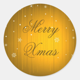 Redonda Feliz Pegatina navideño
