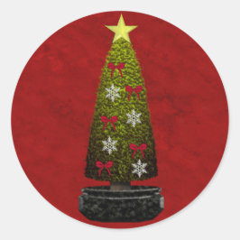 Redonda Feliz Pegatina navideño