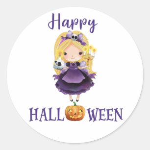 Redonda Feliz pegatina redondo clásico de Halloween Prince