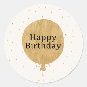 Redonda Ficha Pegatina de la ronda de cumpleaños feliz