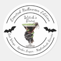 Fiesta de Cócteles de Halloween | Pegatina de Poci