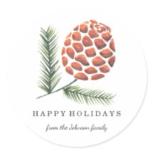 Fiesta de Navidad | Árbol de Piña | Pegatina
