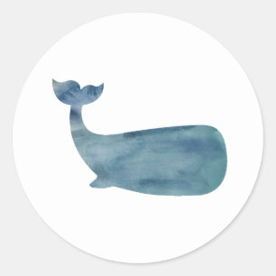 Redonda Fiesta del Océano Náutico Ballena Gracias Pegatina