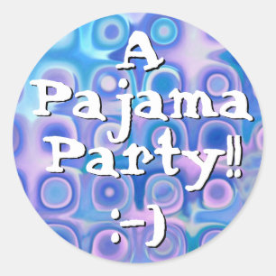Redonda FIESTA - fiesta de pijama con el pegatina festivo
