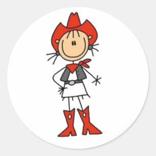 Redonda Figura de pegatina de vaca