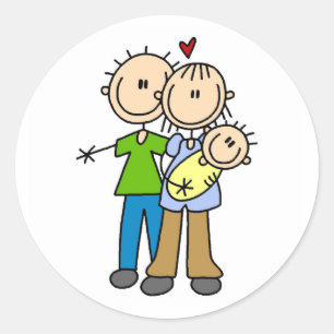 Redonda Figura recién nacida pegatina del palillo del beb