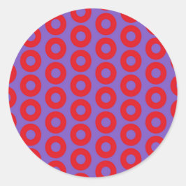 Redonda Fishman Donut Pegatina