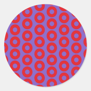 Redonda Fishman Donut Pegatina