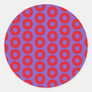 Redonda Fishman Donut Pegatina