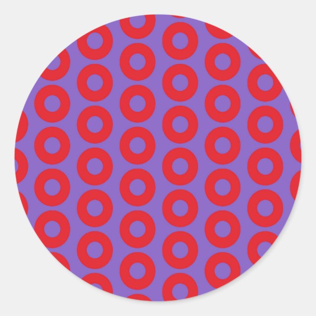 Redonda Fishman Donut Pegatina (Anverso)