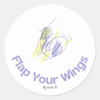 Redonda Flap Your Wings Pegatina Inspirador