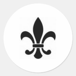 Redonda Fleur De Lis Pegatina
