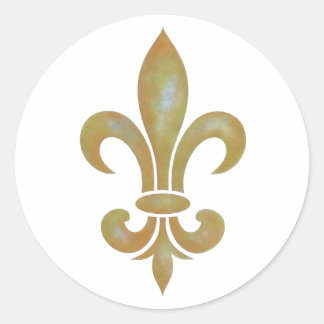 Redonda Fleur de Lis Pegatina