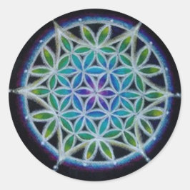 Redonda Flor de vida Pegatina Mandala