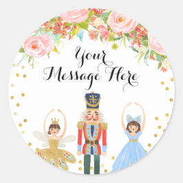 Redonda Flor rosa de ballet de petrófilos gracias pegatina