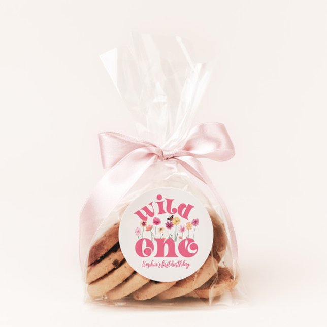 Redonda Flor silvestre acuarela Gracias Pegatina (Subido por el creador)