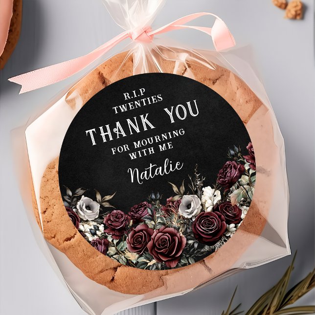 Redonda Floral QEPD 2003 Pegatina de cumpleaños (Subido por el creador)