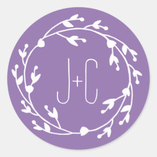 Redonda Florales pintadas favorecen al Pegatina