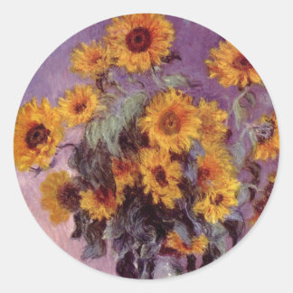 Redonda Flores de Claude Monet Pegatina
