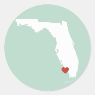Redonda Florida Love - Pegatina Personalizable