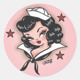 Redonda Fluff Suzy Sailor Pegatina