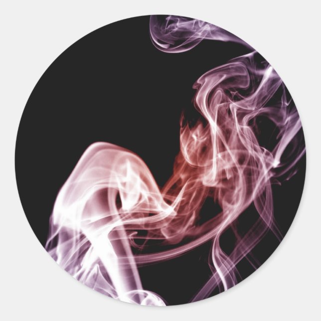 Redonda Flujo mágico - Pegatina de humo (Anverso)
