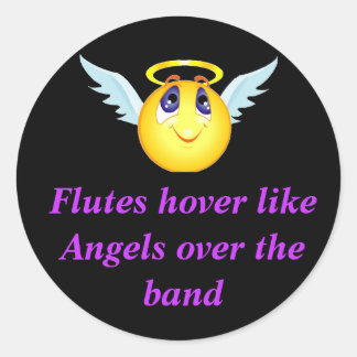 Redonda Flute Angel Pegatina