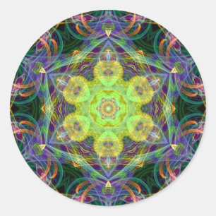 Redonda Fractidelic 015 Pegatina
