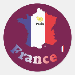 Redonda Francia France cía de fra pegatina