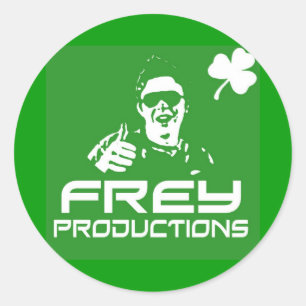 Redonda Frey Productions Green Pegatina