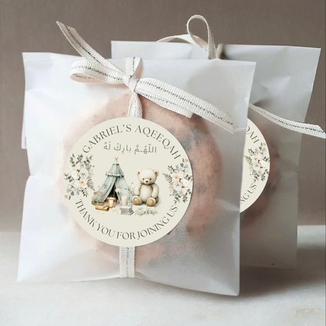 Redonda Frontera floral y Pegatina del Favor de Teddy Aqee (Subido por el creador)