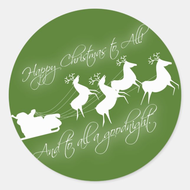 Redonda "Fue la noche anterior a los Navidades" Pegatina (Anverso)
