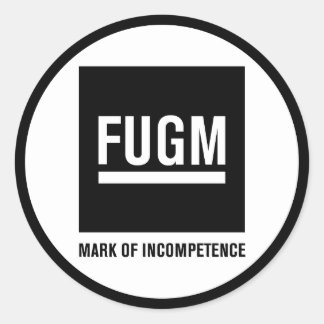 Redonda FUGM de 3" por Pegatina de SAB