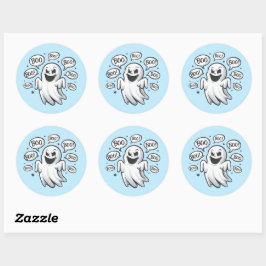 Redonda Funny Boo Ghost Pegatina Set