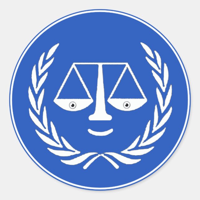 Redonda Funny Lawyer Classic Round Pegatina (Anverso)