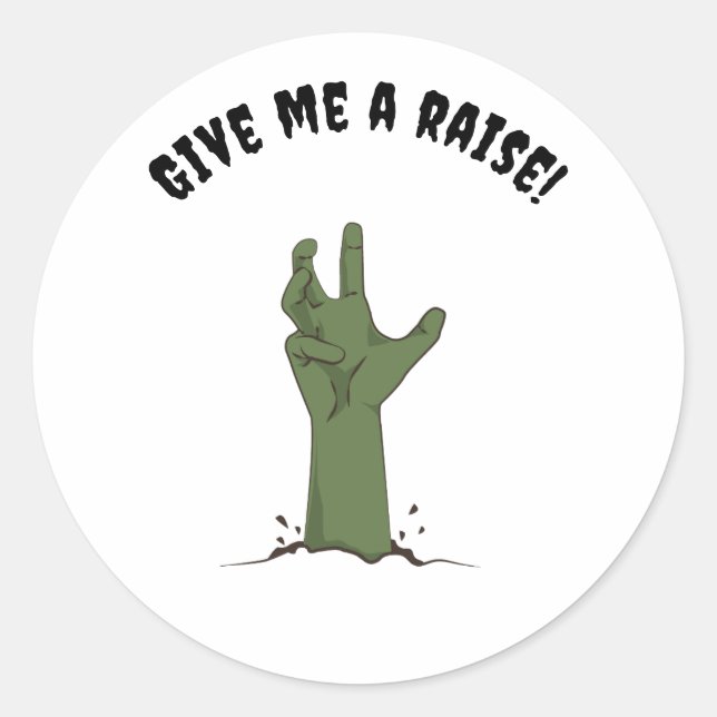 Redonda Funny Pegatina de Halloween (Anverso)