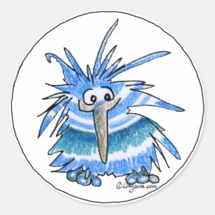 Redonda Funny Personalizado Kiwi Bird 5 Round Pegatina