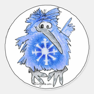 Redonda Funny Personalizado Kiwi Bird 6 Round Pegatina