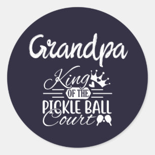 Redonda Funny Pickle Ball Granda Padres Day Name Pegatina