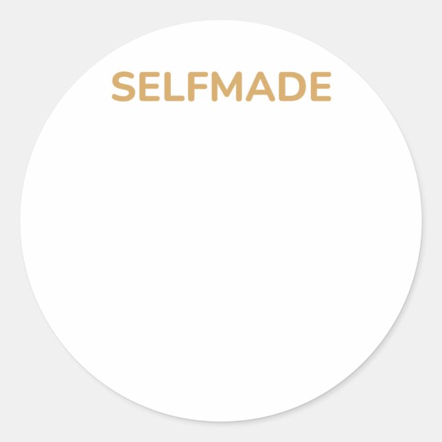 Redonda Funny Self-love Cote Selfmade Pegatina (Anverso)