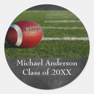 Redonda Fútbol en el tablero - Pegatina de graduación